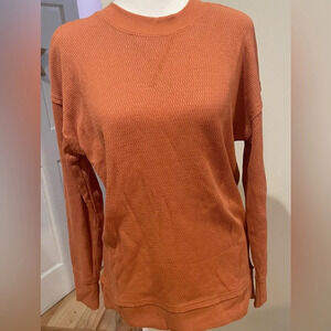 Hippie Rose Autumn Leaf Classic Thermal Waffle Top Size Xsmall